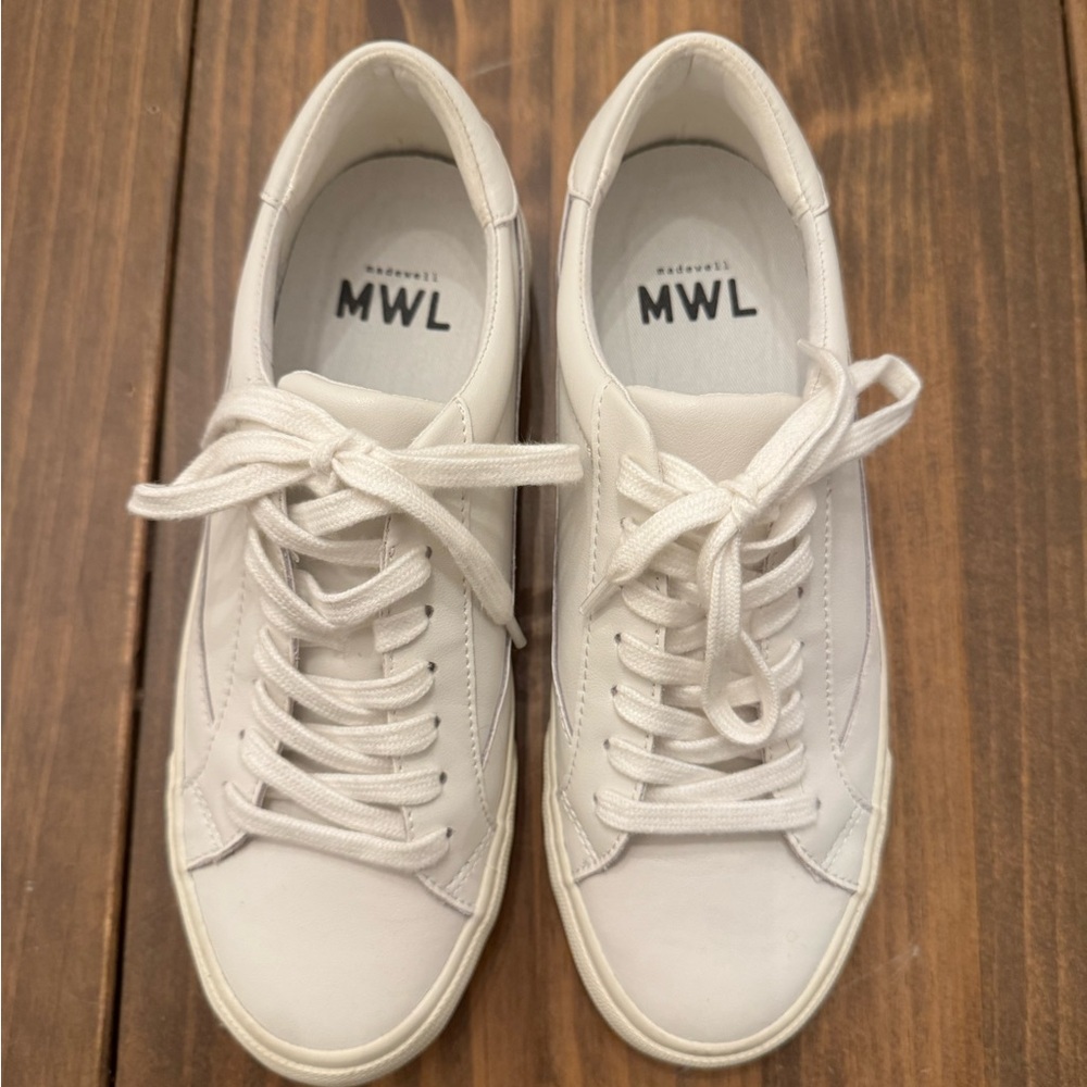 Madewell Leather Low Top Platform Sneakers Sz 8.5 - Picture 7 of 13
